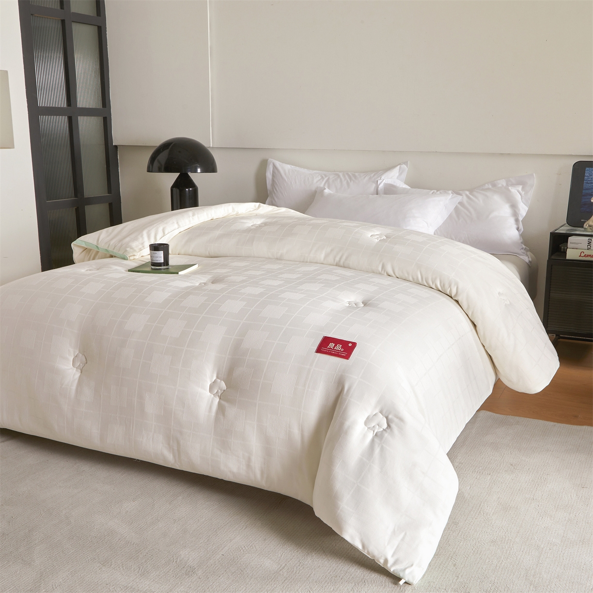 91家纺网 家纺一手货源 找家纺 梵蒂莎 2025新款提莱雅棉花素眠居被秋冬被被子被芯-场景一 素眠居-天青