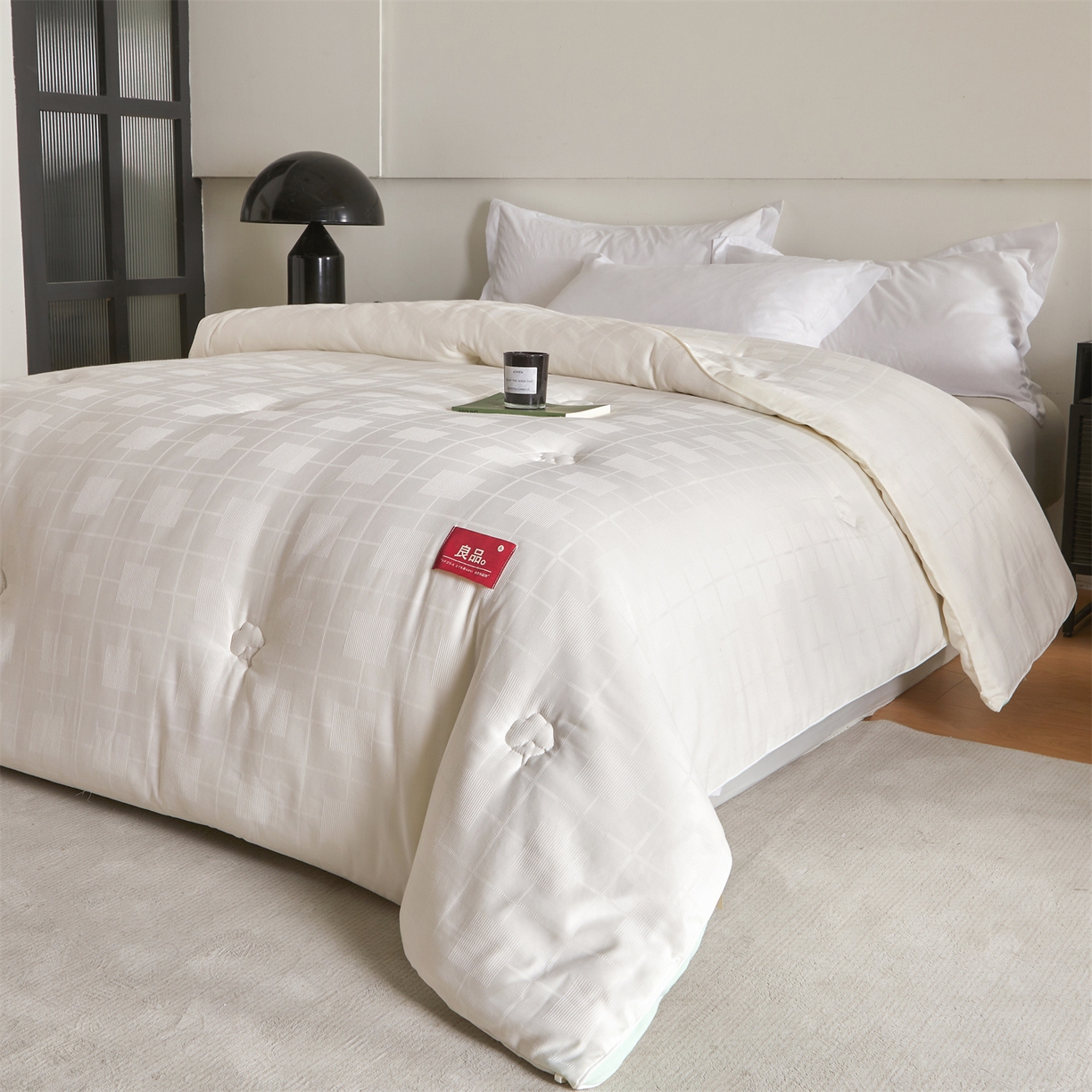 91家纺网 家纺一手货源 找家纺 梵蒂莎 2025新款提莱雅棉花素眠居被秋冬被被子被芯-场景一 素眠居-天青