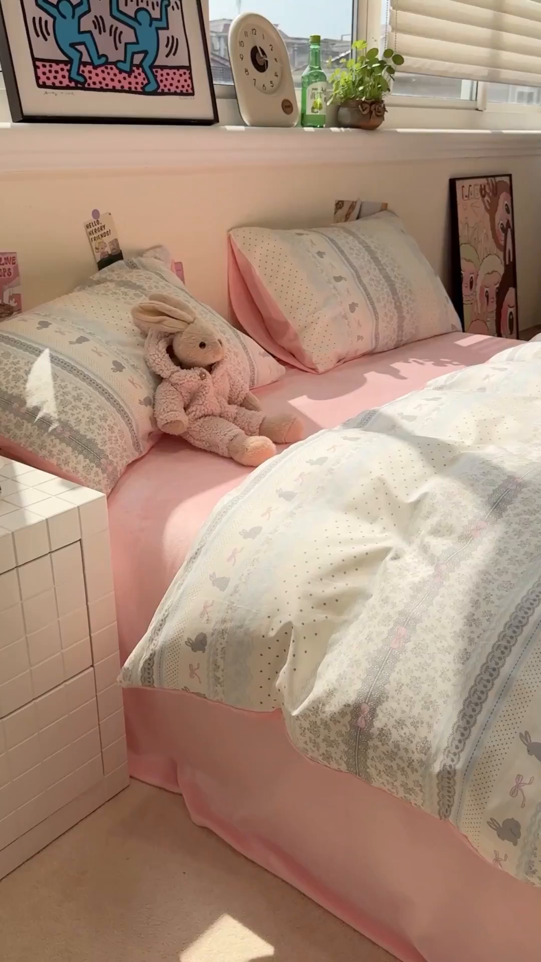 91家纺网 家纺一手货源 找家纺 怡家居 2025新款秋冬保暖全棉加绒四件套 花边兔