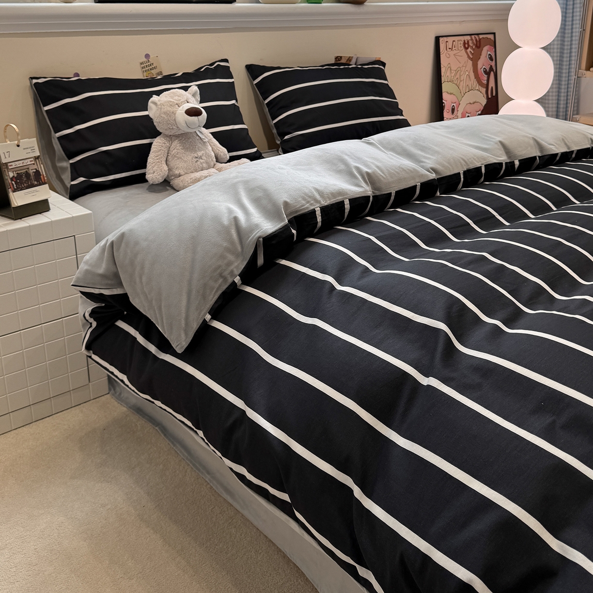 91家纺网 家纺一手货源 找家纺 怡家居 2025新款秋冬保暖全棉加绒四件套 光年