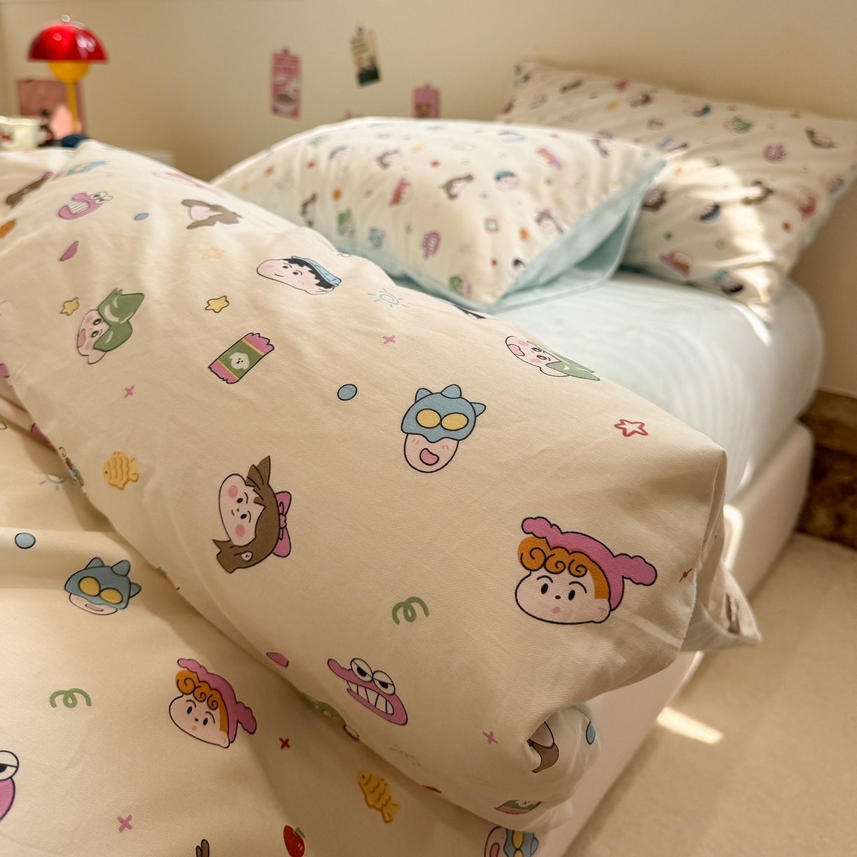 91家纺网 家纺一手货源 找家纺 怡家居 2025新款秋冬保暖全棉加绒四件套 蜡笔小新