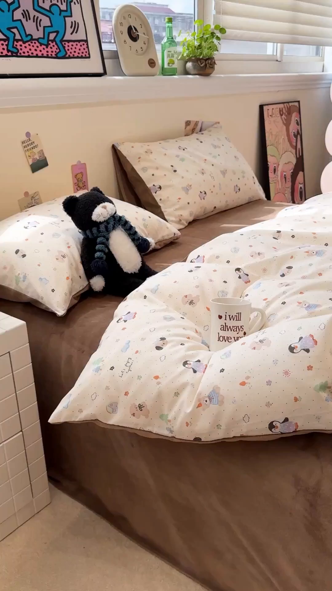 91家纺网 家纺一手货源 找家纺 怡家居 2025新款秋冬保暖全棉加绒四件套 QQ乐园