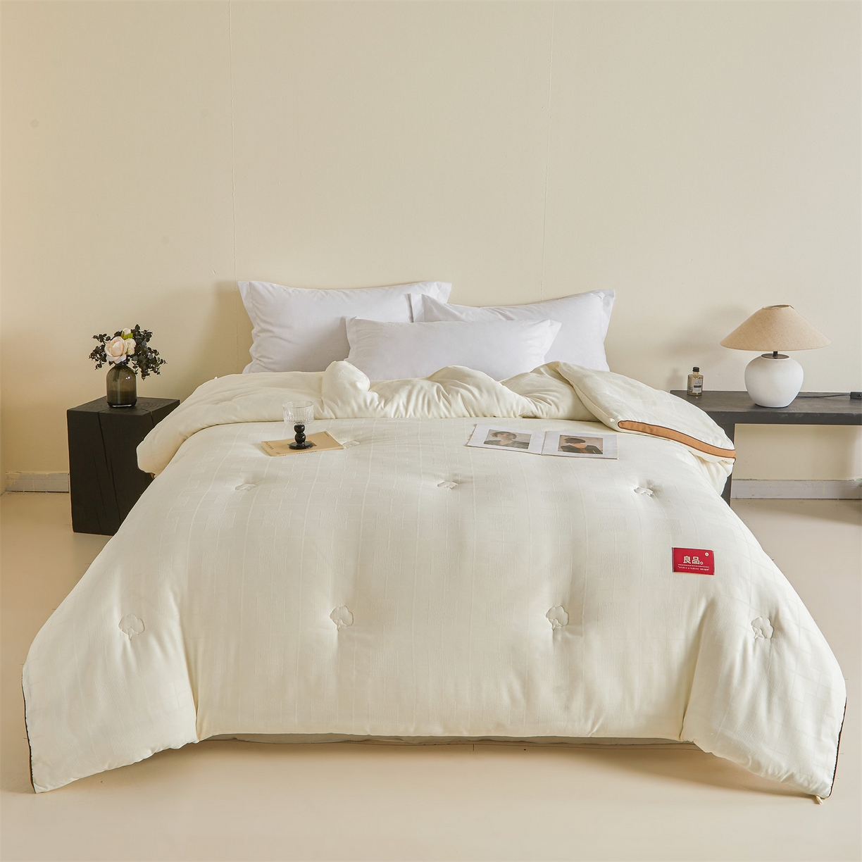 91家纺网 家纺一手货源 找家纺 （总）梵蒂莎 2025新款提莱雅棉花被秋冬逸格被被子被芯-场景二