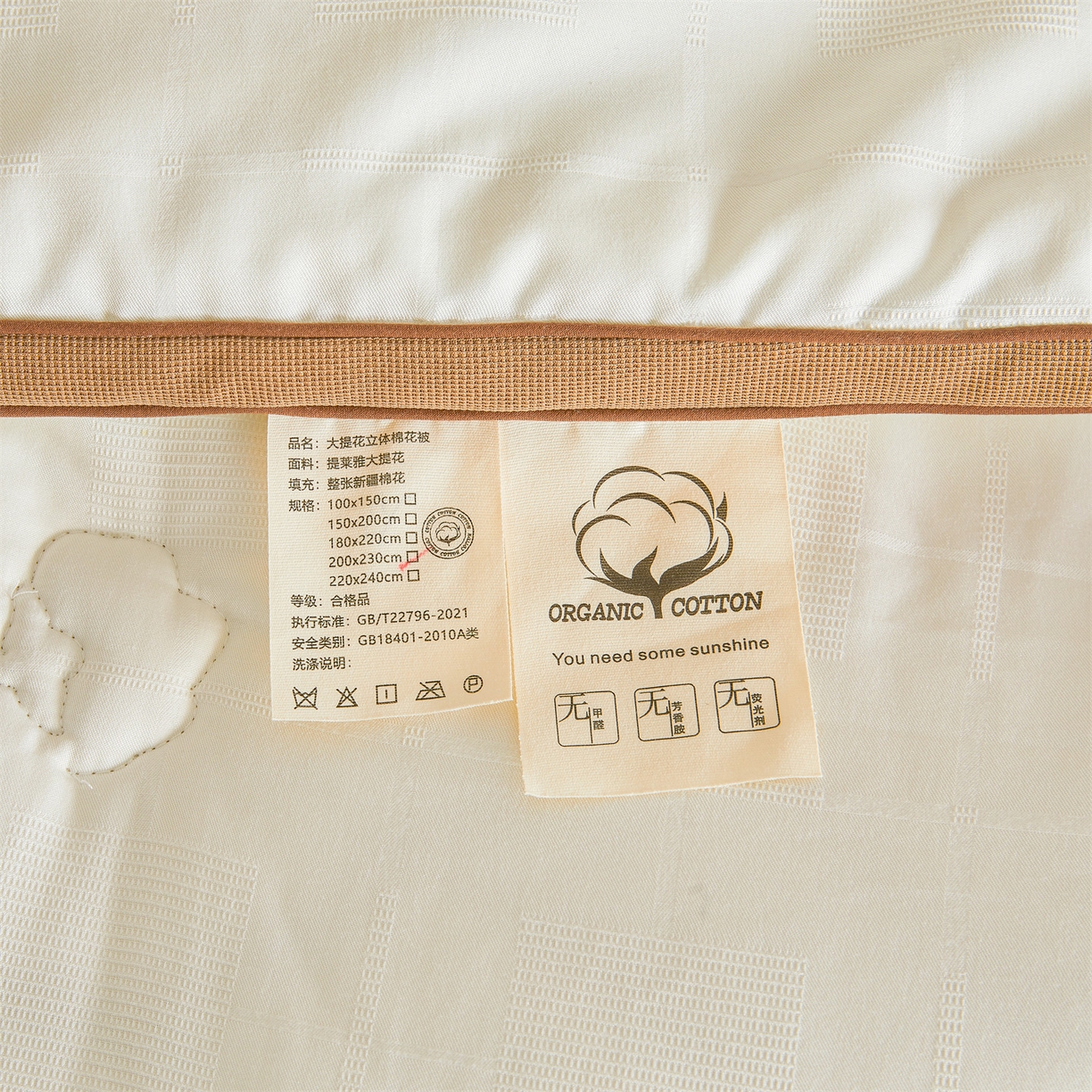 91家纺网 家纺一手货源 找家纺 梵蒂莎 2025新款提莱雅棉花被秋冬逸格被被子被芯-场景二 逸格-卡其