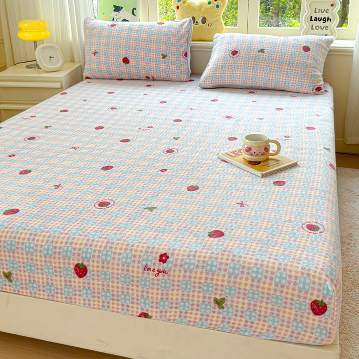 91家纺网 家纺一手货源 找家纺 （总）澜妃 2025新款高克重软软糯糯牛奶绒单床笠CL系列（小红书推荐）