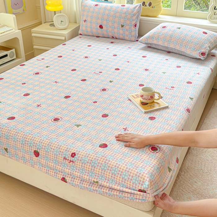 91家纺网 家纺一手货源 找家纺 （总）澜妃 2025新款高克重软软糯糯牛奶绒单床笠CL系列（小红书推荐）