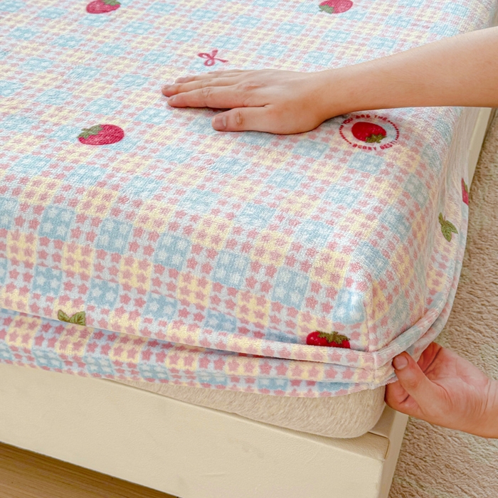 91家纺网 家纺一手货源 找家纺 （总）澜妃 2025新款高克重软软糯糯牛奶绒单床笠CL系列（小红书推荐）