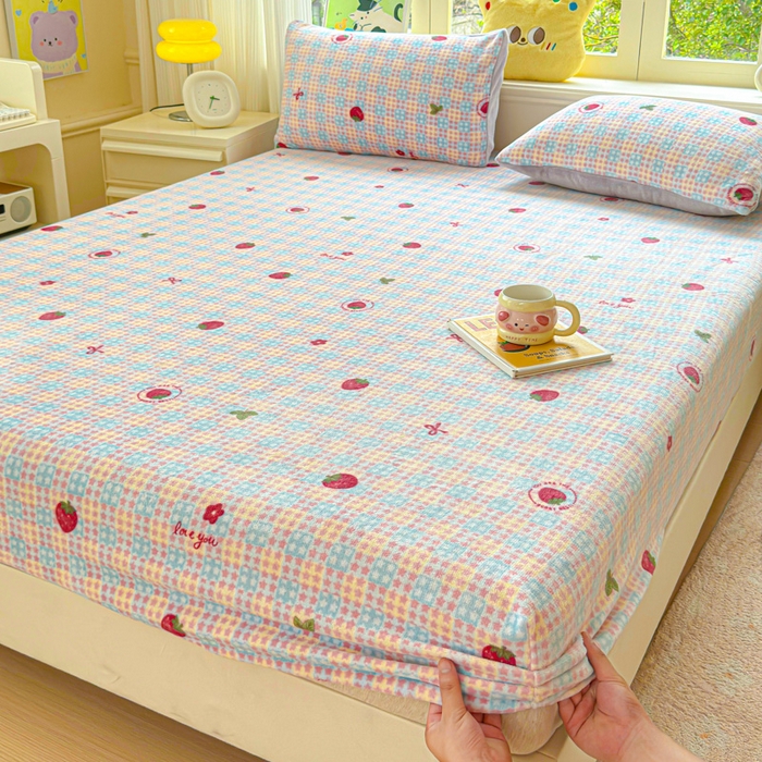 91家纺网 家纺一手货源 找家纺 （总）澜妃 2025新款高克重软软糯糯牛奶绒单床笠CL系列（小红书推荐）