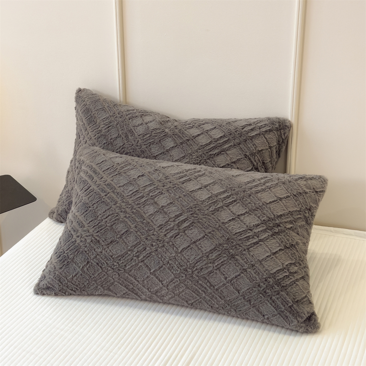 91家纺网 家纺一手货源 找家纺 慕木家纺 2025新款高克重加厚兔毛绒斜纹双层毛毯毛毯毯子（可供跨境提供买家秀） 兔兔绒-斜纹-夜空灰