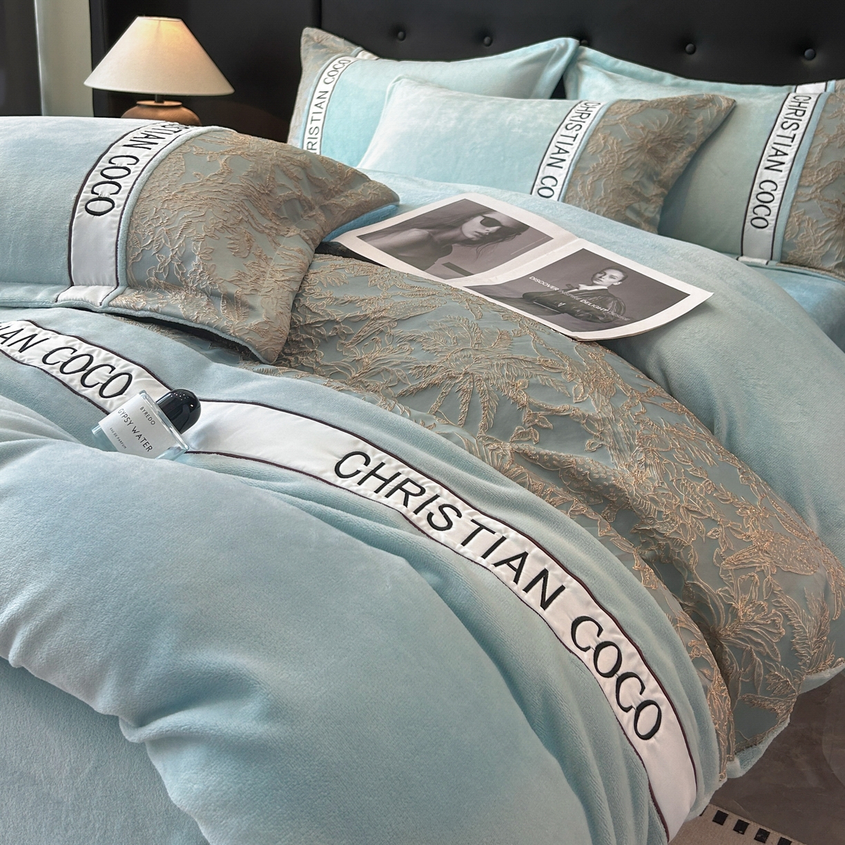 91家纺网 家纺一手货源 找家纺 （总）苏源家居 2025新款加厚牛奶绒拼浮雕冬款四件套-幽境