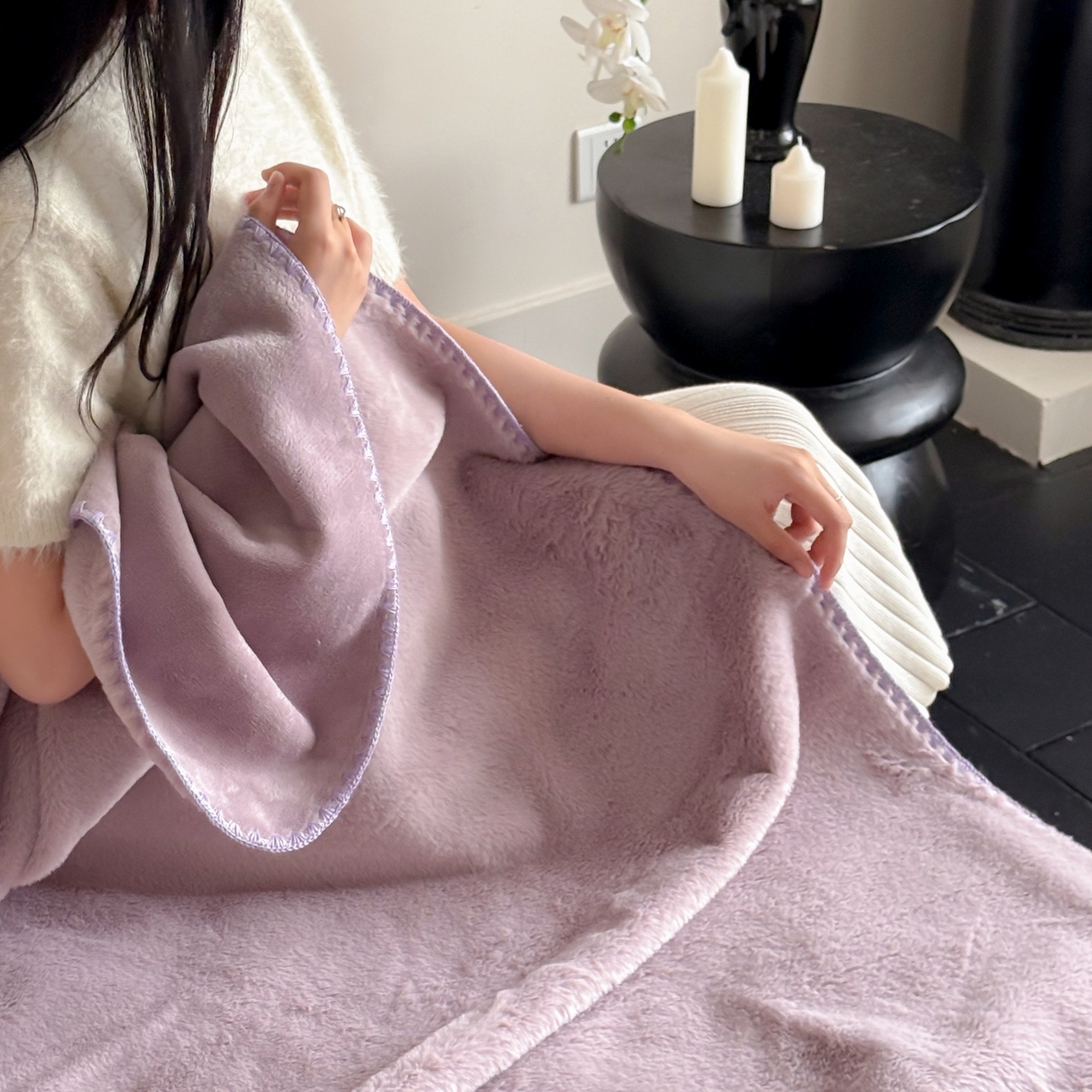 91家纺网 家纺一手货源 找家纺 ONE TWO ONE 121 2025新款兔绒毛毯子披肩办公室午睡空调沙发毯冬季加厚珊瑚绒盖毯牛奶绒【会员-5】 【提供买家秀】 控价 88/ 138/158/188 曼藤紫