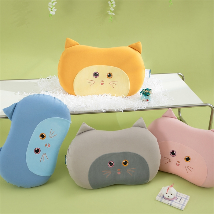 91家纺网 家纺一手货源 找家纺 （总）仁宇枕业 2025新款新品水晶绒儿童卡通记忆枕头淘气猫记忆枕头枕芯