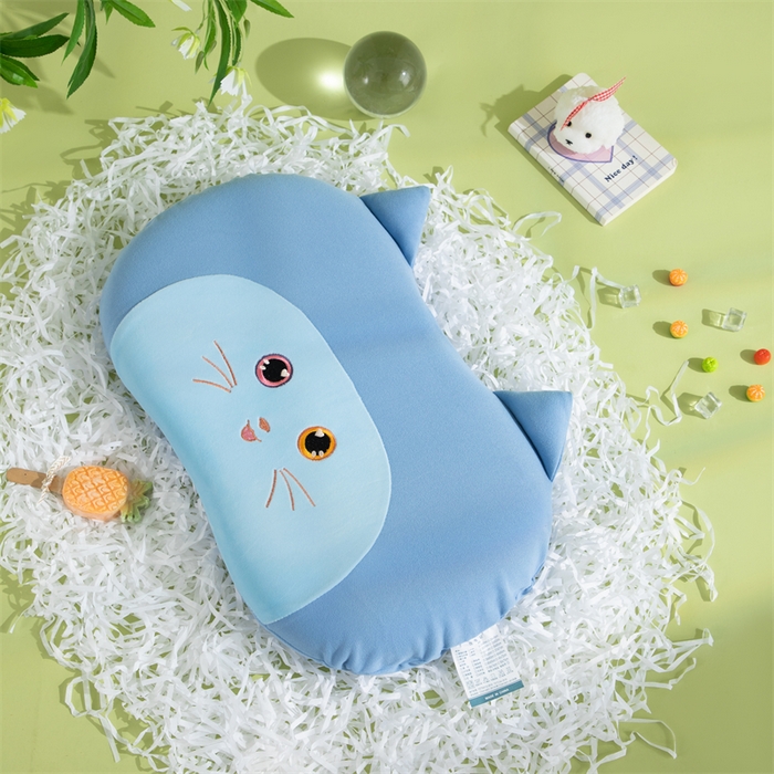 91家纺网 家纺一手货源 找家纺 （总）仁宇枕业 2025新款新品水晶绒儿童卡通记忆枕头淘气猫记忆枕头枕芯