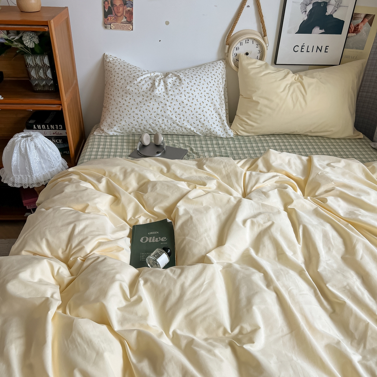 91家纺网 家纺一手货源 找家纺 （总）对白 2025新款混搭全棉纯棉色织水洗棉四件套-西西里【提供买家秀】