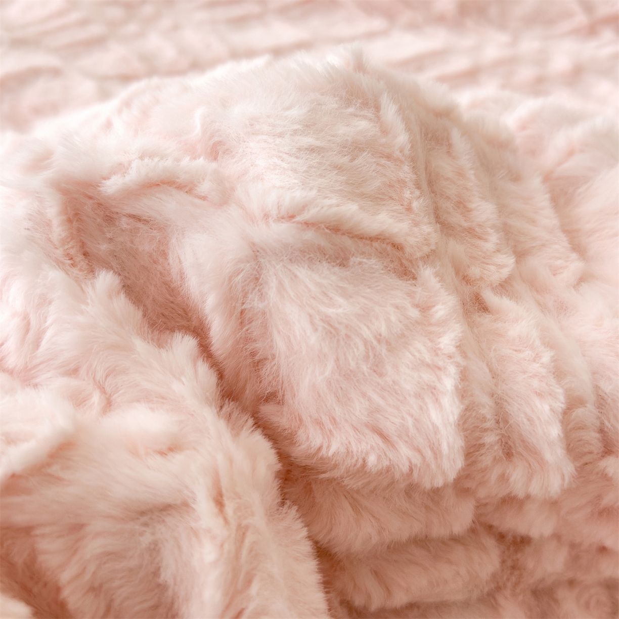 91家纺网 家纺一手货源 找家纺 慕木家纺 2025新款高克重加厚兔毛绒斜纹双层毛毯毛毯毯子（可供跨境提供买家秀） 兔兔绒-斜纹-仙女粉