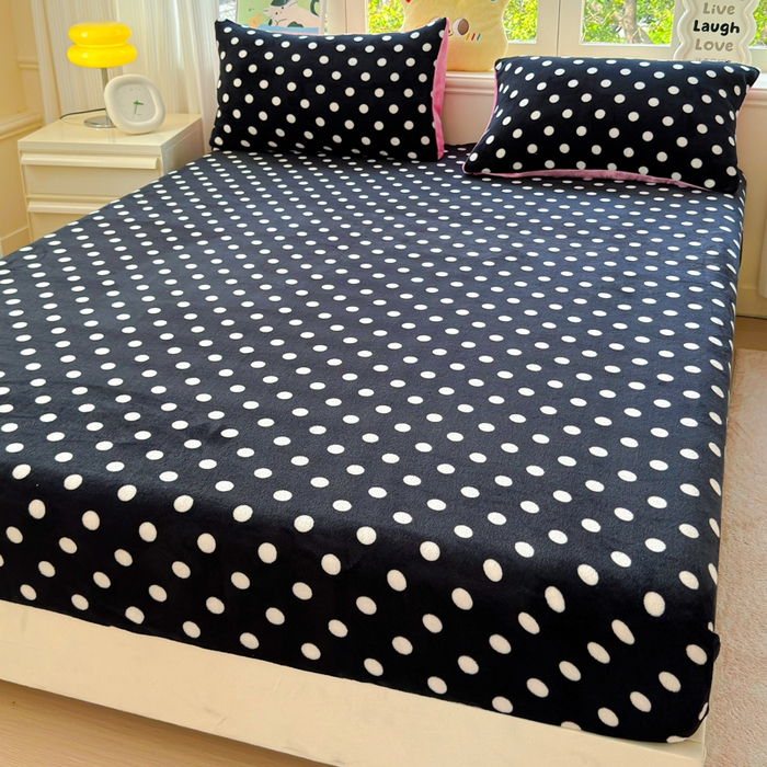 91家纺网 家纺一手货源 找家纺 澜妃 2025新款高克重软软糯糯牛奶绒单床笠CL系列（小红书推荐） CL-黑珍珠