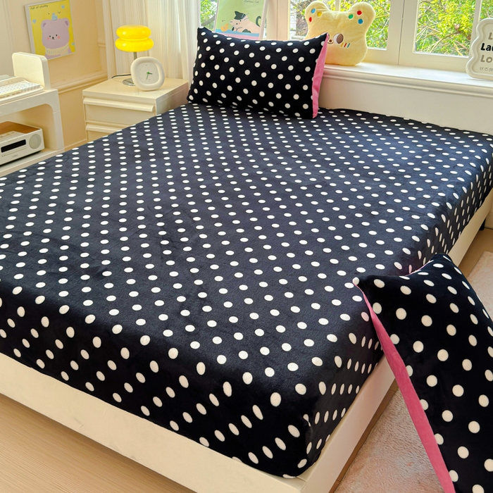 91家纺网 家纺一手货源 找家纺 澜妃 2025新款高克重软软糯糯牛奶绒单床笠CL系列（小红书推荐） CL-黑珍珠