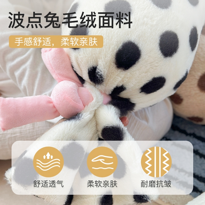 91家纺网 家纺一手货源 找家纺 （总）美茉家居 2025新款波点兔毛绒糖果抱枕