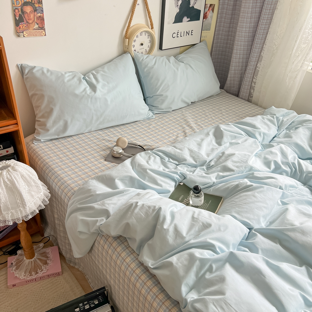 91家纺网 家纺一手货源 找家纺 （总）对白 2025新款混搭全棉纯棉色织水洗棉四件套-西西里【提供买家秀】