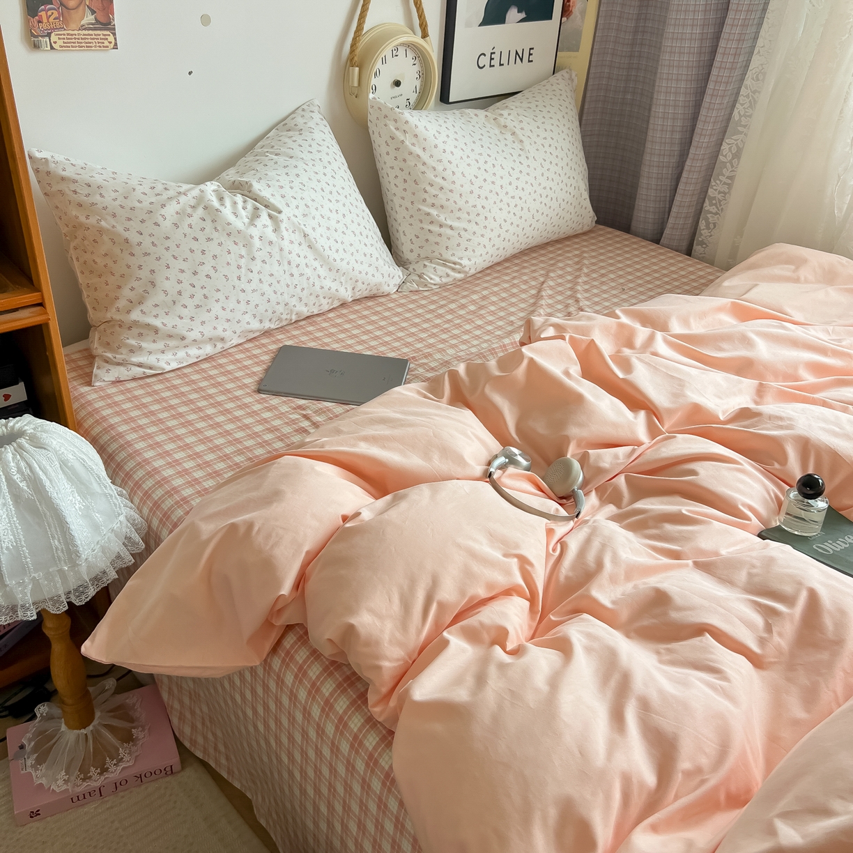 91家纺网 家纺一手货源 找家纺 （总）对白 2025新款混搭全棉纯棉色织水洗棉四件套-西西里【提供买家秀】