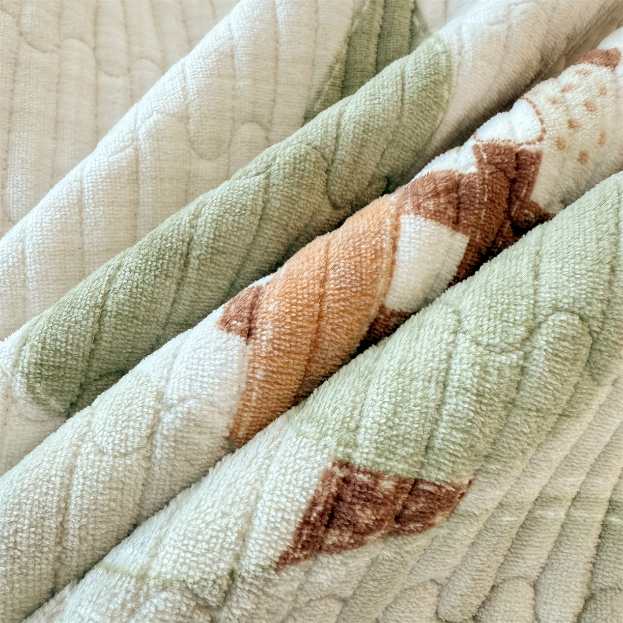 91家纺网 家纺一手货源 找家纺 慕木家纺 2025新款高克重牛奶绒小清新印花卡通夹棉单床盖床盖单件（提供买家秀) 牛奶绒床盖-萝卜兔