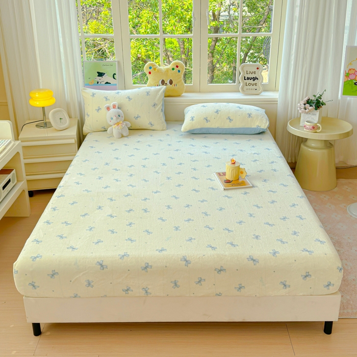 91家纺网 家纺一手货源 找家纺 澜妃 2025新款高克重软软糯糯牛奶绒单床笠CL系列（小红书推荐） CL-梦幻