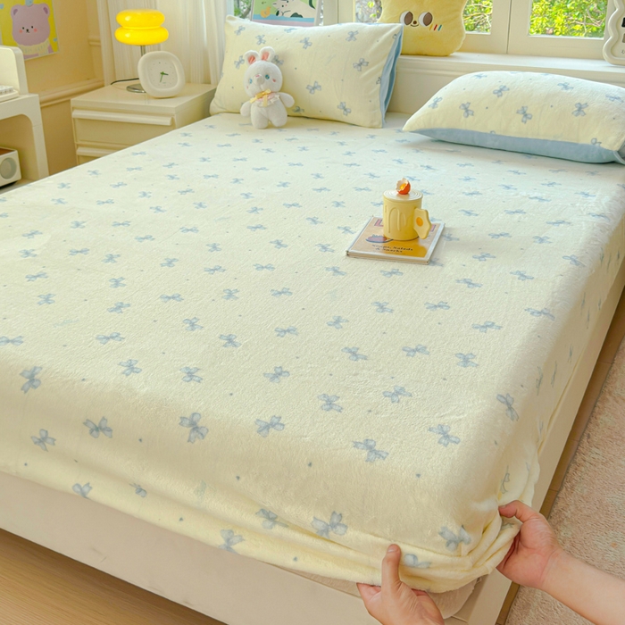 91家纺网 家纺一手货源 找家纺 澜妃 2025新款高克重软软糯糯牛奶绒单床笠CL系列（小红书推荐） CL-梦幻