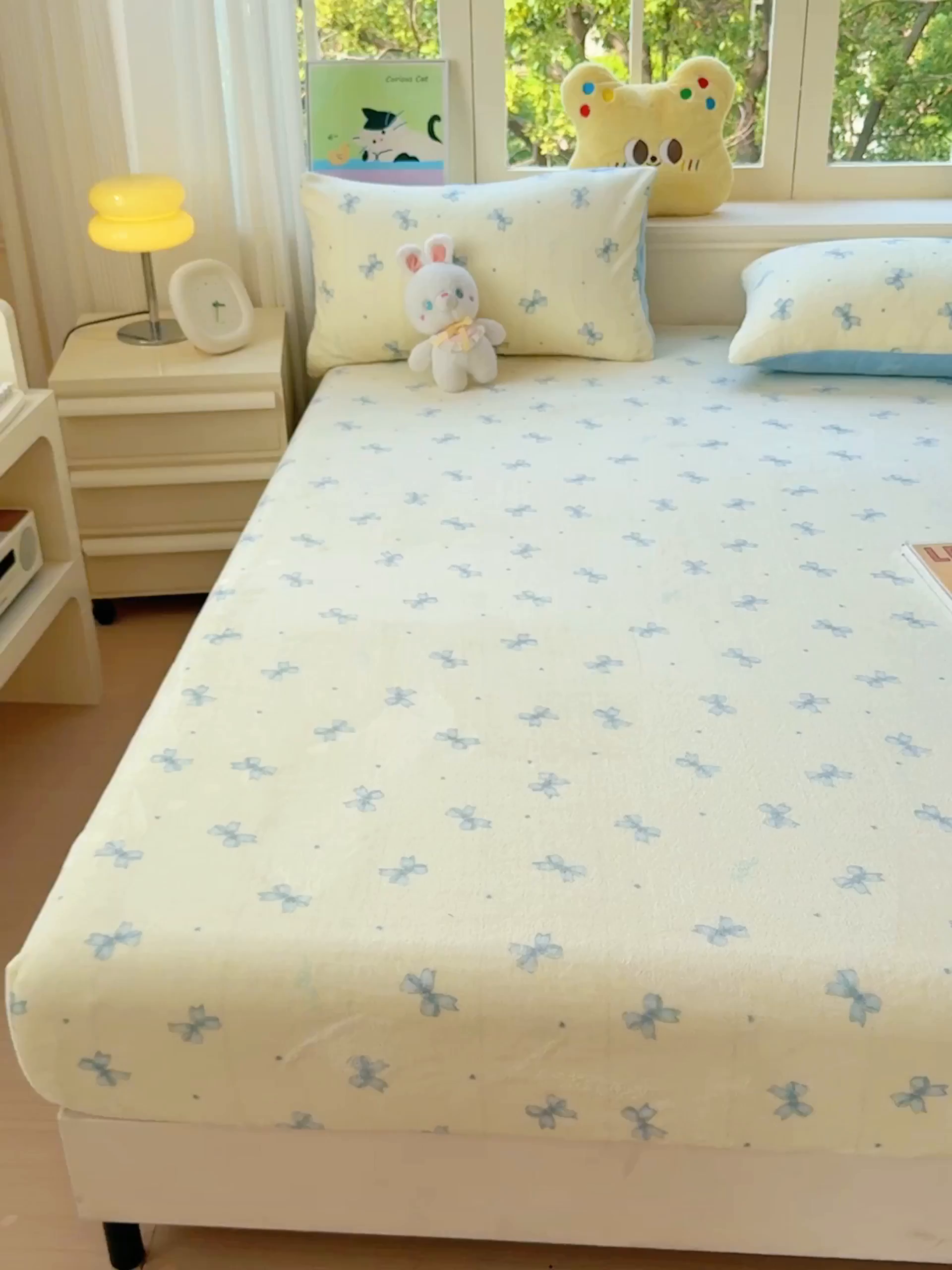 91家纺网 家纺一手货源 找家纺 澜妃 2025新款高克重软软糯糯牛奶绒单床笠CL系列（小红书推荐） CL-梦幻