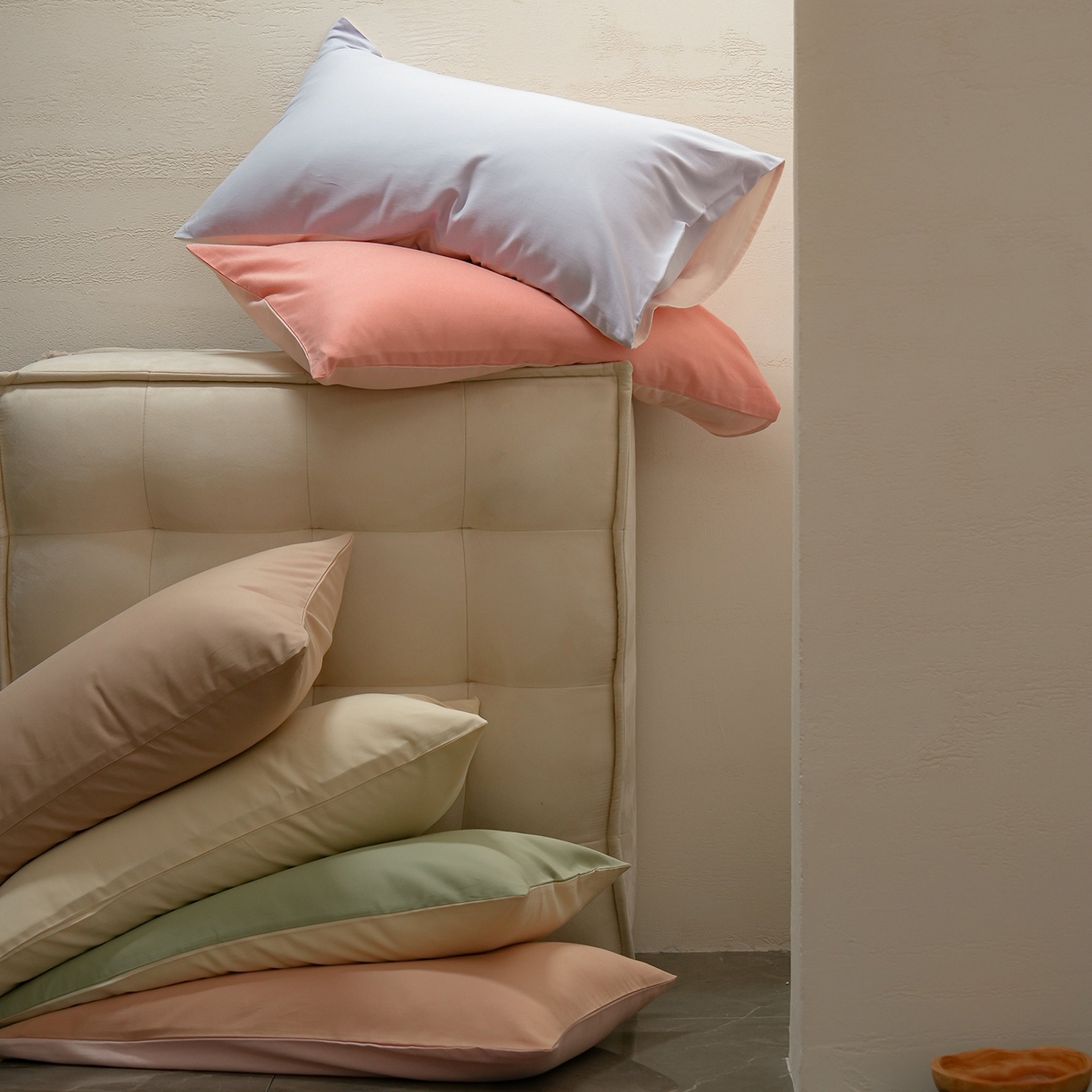 91家纺网 家纺一手货源 找家纺 禾时 2025新款A类全棉贡缎磨毛纯色四件套（礼盒包装）-风格1 ---组合---