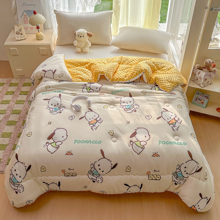 希诺家居 2025新款正版授权三丽鸥秋冬针织棉豆豆被儿童被被子被芯 调皮帕恰狗