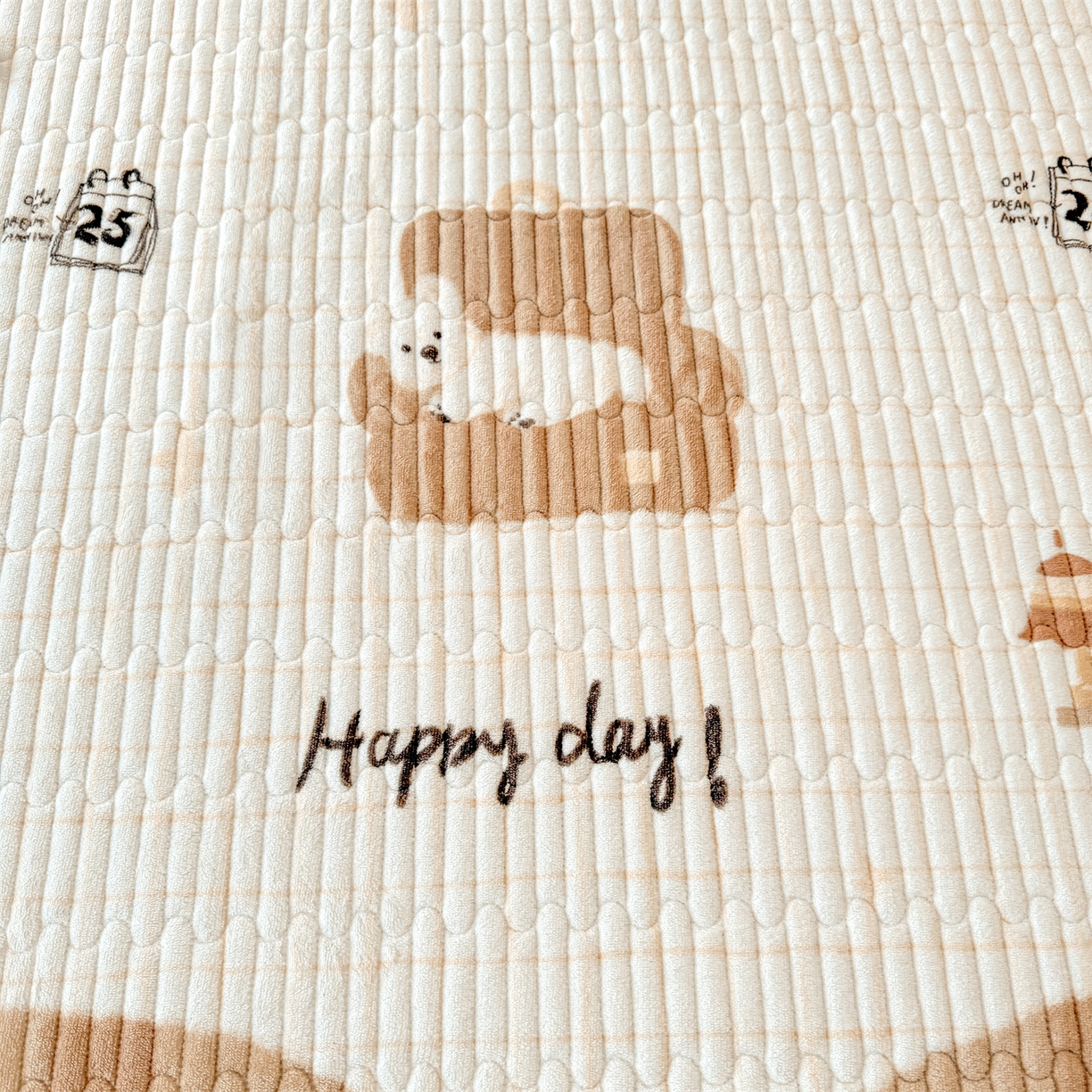 91家纺网 家纺一手货源 找家纺 慕木家纺 2025新款高克重牛奶绒小清新印花卡通夹棉单床盖床盖单件（提供买家秀) 牛奶绒床盖-可爱狗