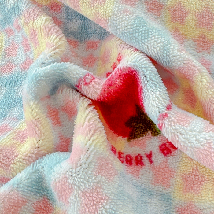 91家纺网 家纺一手货源 找家纺 澜妃 2025新款高克重软软糯糯牛奶绒单床单CD系列（小红书推荐） CD-草莓软心