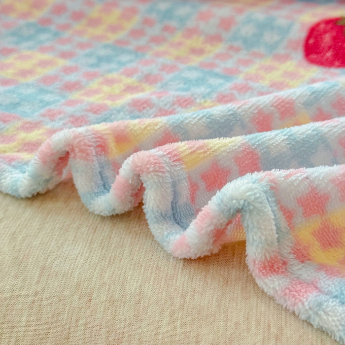 91家纺网 家纺一手货源 找家纺 澜妃 2025新款高克重软软糯糯牛奶绒单床单CD系列（小红书推荐） CD-草莓软心