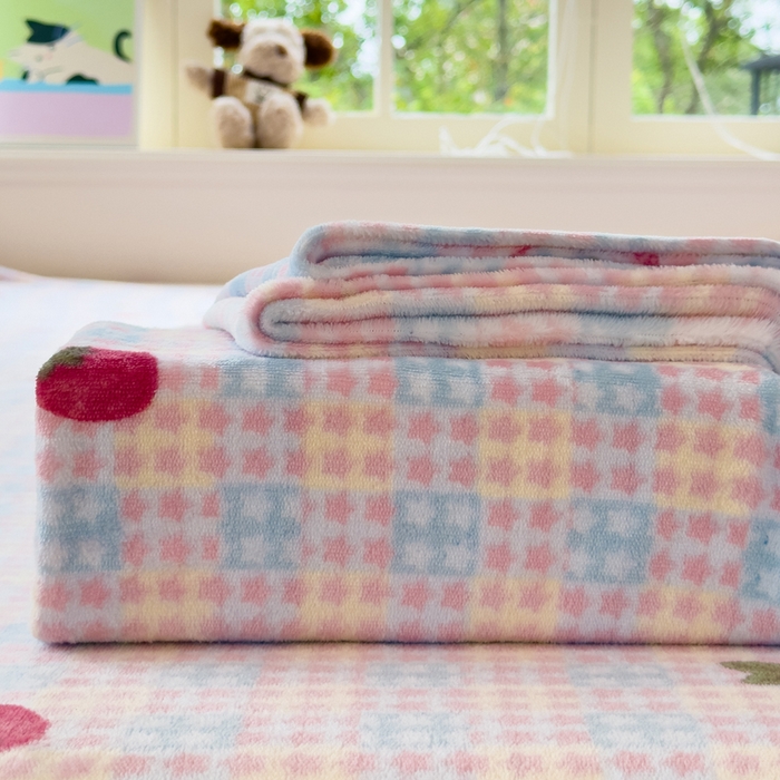 91家纺网 家纺一手货源 找家纺 澜妃 2025新款高克重软软糯糯牛奶绒单床单CD系列（小红书推荐） CD-草莓软心