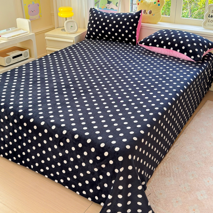 91家纺网 家纺一手货源 找家纺 澜妃 2025新款高克重软软糯糯牛奶绒单床单CD系列（小红书推荐） CD-黑珍珠