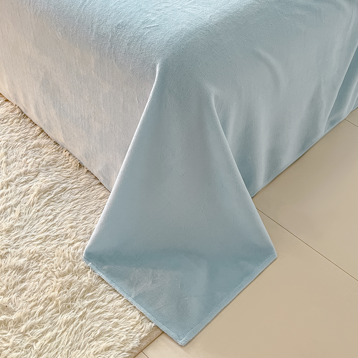 91家纺网 家纺一手货源 找家纺 沐辰 2025新款牛奶绒绣花蝴蝶结花边款四件套 绒蝴蝶结-绿格