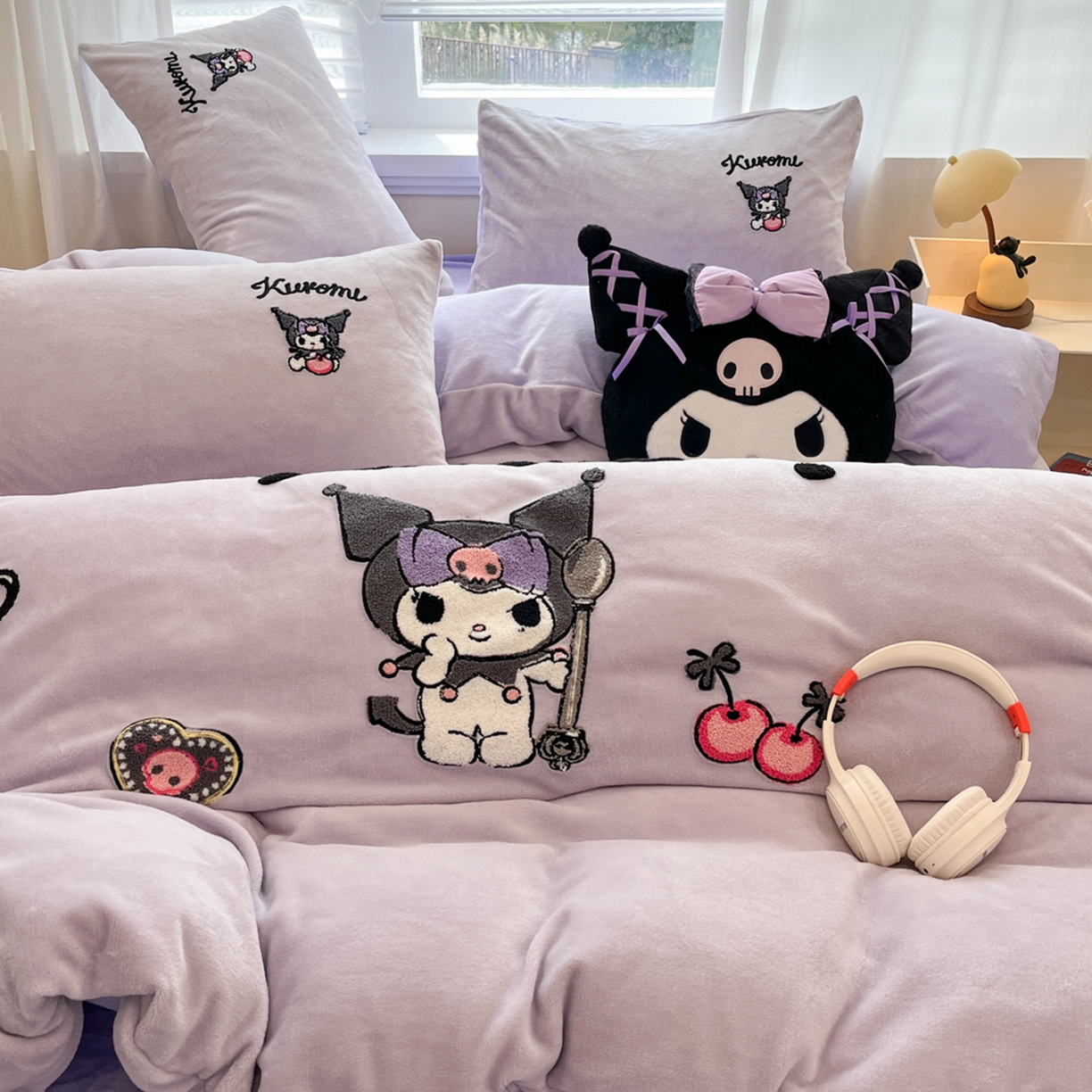 91家纺网 家纺一手货源 找家纺 （总）沐辰 2025新款牛奶绒绣花三丽鸥系列四件套