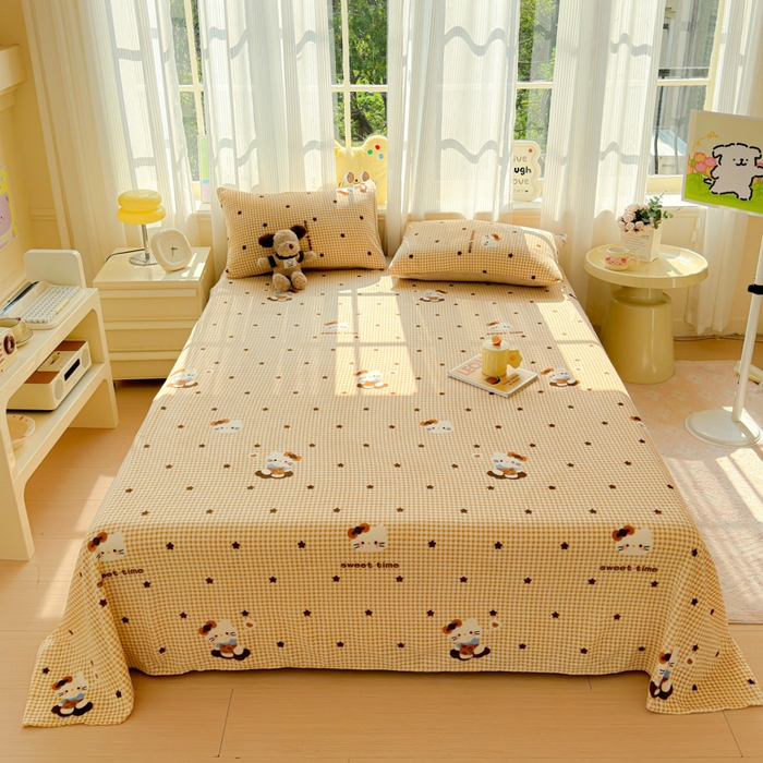 91家纺网 家纺一手货源 找家纺 澜妃 2025新款高克重软软糯糯牛奶绒单床单CD系列（小红书推荐） CD-可可猫星