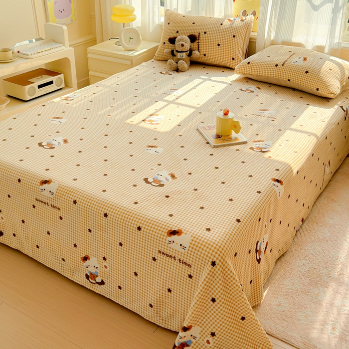 91家纺网 家纺一手货源 找家纺 澜妃 2025新款高克重软软糯糯牛奶绒单床单CD系列（小红书推荐） CD-可可猫星