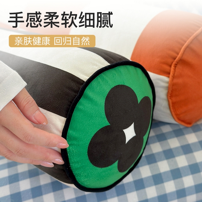 91家纺网 家纺一手货源 找家纺 美茉家居 2025新款荷兰绒丝绒炫彩糖果抱枕 彩虹条