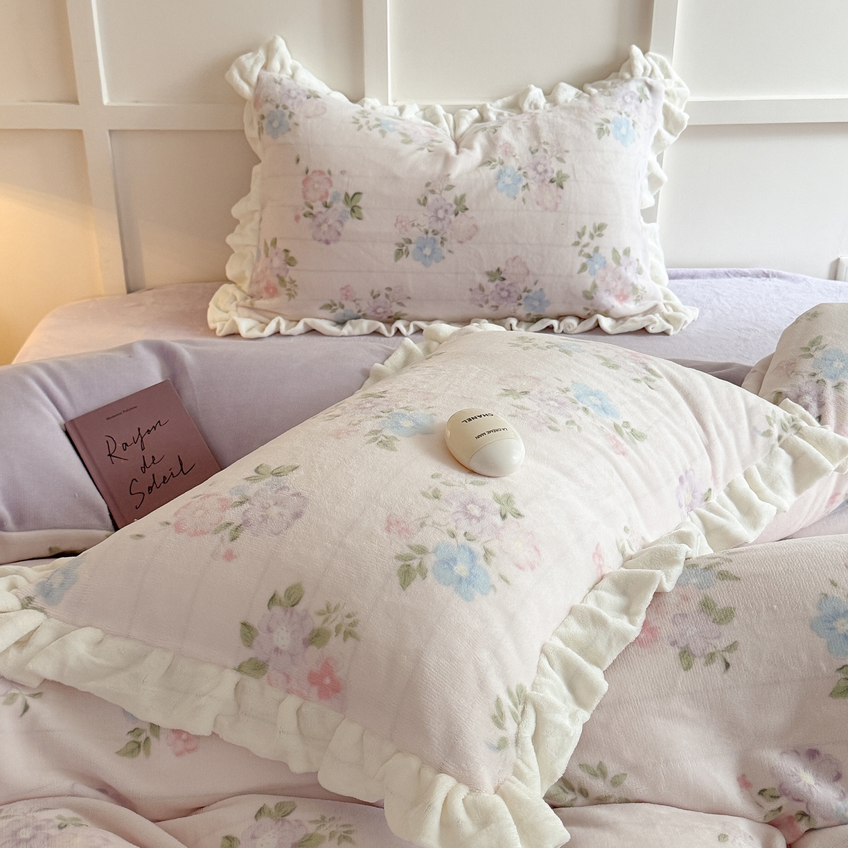 91家纺网 家纺一手货源 找家纺 （总）潘朵拉家纺 2025新款法式牛奶绒双层花边四件套