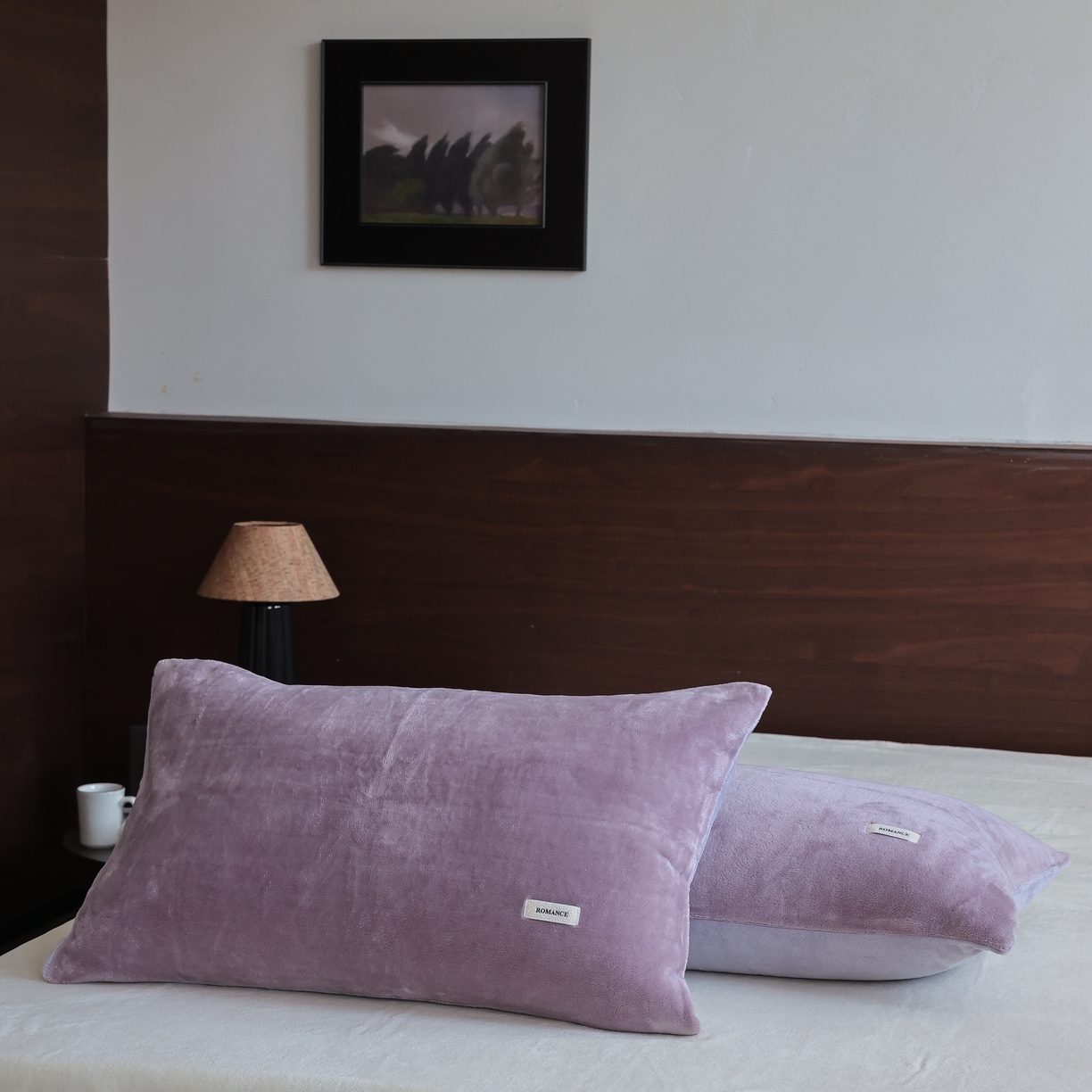 91家纺网 家纺一手货源 找家纺 （总）时光里 2025新款230克纯色简约双拼牛奶绒四件套单品枕套