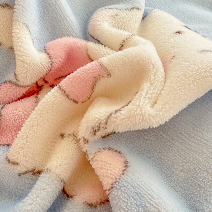 91家纺网 家纺一手货源 找家纺 （总）芯贝儿 2025款加厚小清新花边牛奶绒卡通四件套