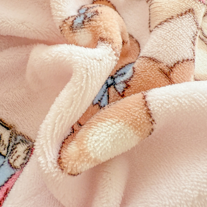 91家纺网 家纺一手货源 找家纺 芯贝儿 2025款加厚小清新花边牛奶绒卡通四件套 萌宠派对