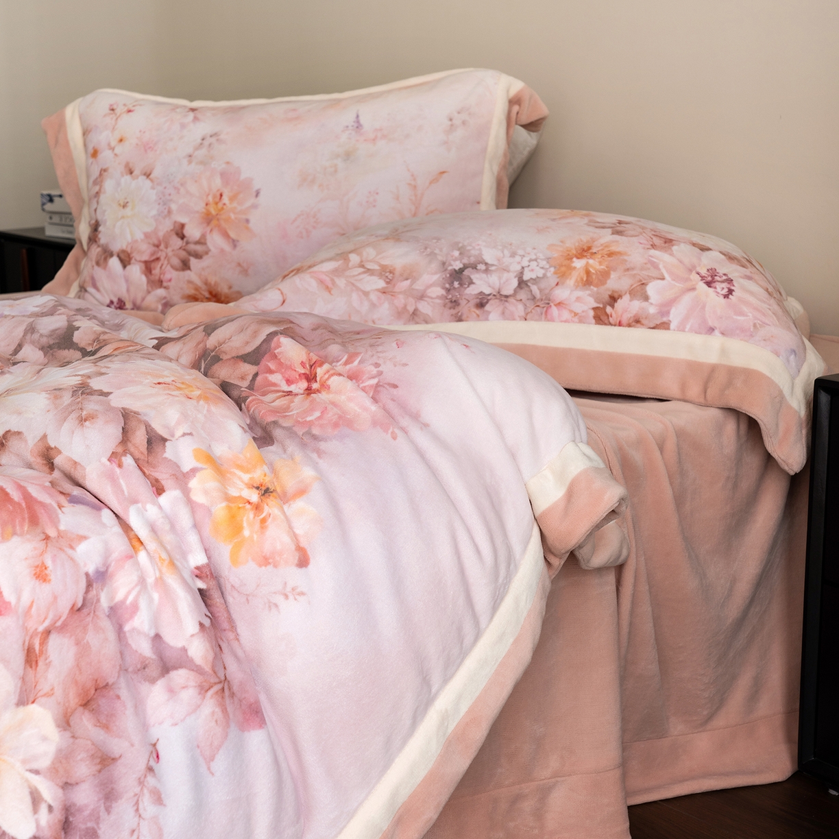 91家纺网 家纺一手货源 找家纺 （总）佳汐蓝家纺 2025新款全消光牛奶绒数码印花四件套-沁园春系列