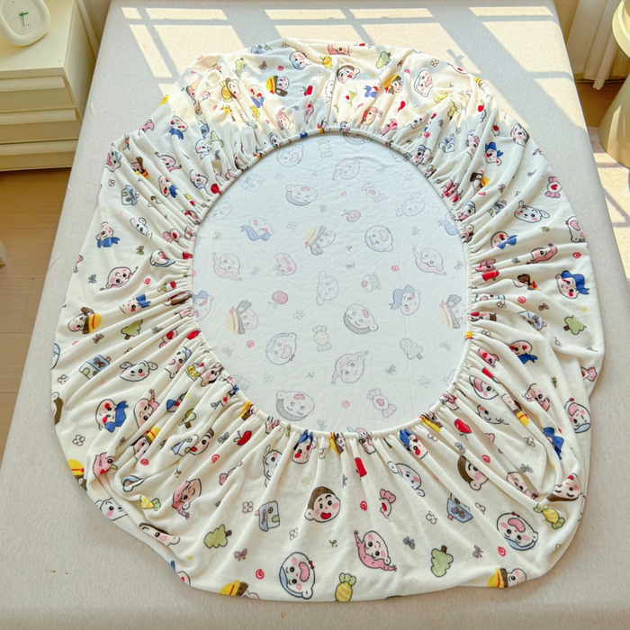 91家纺网 家纺一手货源 找家纺 澜妃 2025新款高克重软软糯糯牛奶绒单床笠CL系列（小红书推荐） CL-小小新