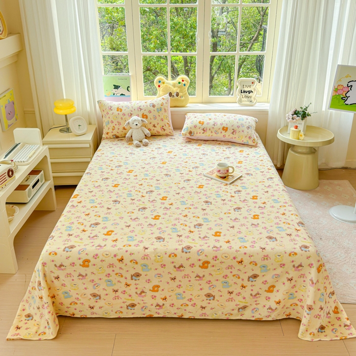 91家纺网 家纺一手货源 找家纺 澜妃 2025新款高克重软软糯糯牛奶绒单床单CD系列（小红书推荐） CD-卖萌修狗