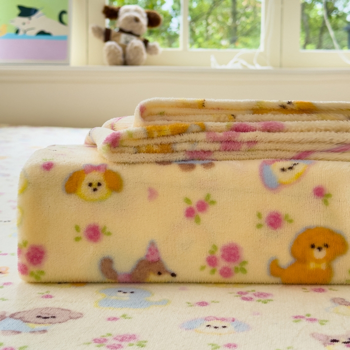 91家纺网 家纺一手货源 找家纺 澜妃 2025新款高克重软软糯糯牛奶绒单床单CD系列（小红书推荐） CD-卖萌修狗