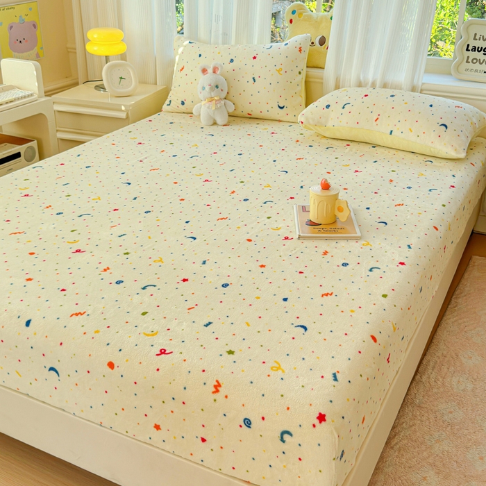 91家纺网 家纺一手货源 找家纺 澜妃 2025新款高克重软软糯糯牛奶绒单床笠CL系列（小红书推荐） CL-芝士酪