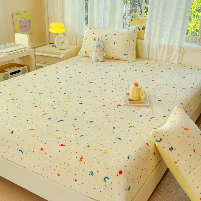 91家纺网 家纺一手货源 找家纺 澜妃 2025新款高克重软软糯糯牛奶绒单床笠CL系列（小红书推荐） CL-芝士酪